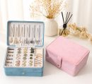 Multicolor portable travel jewelry storage box