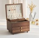 Vintage wooden large capacity jewelry storage box